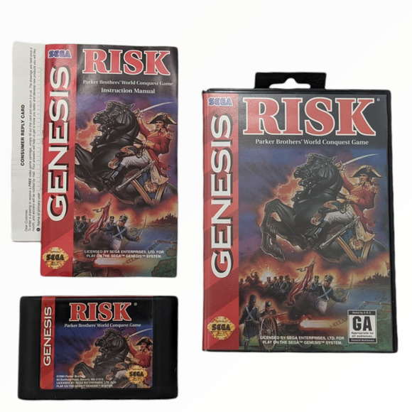 Risk (Sega Genesis) - Complete in Case (Parker Brothers, 1994) Tested Works - Picture 1 of 9